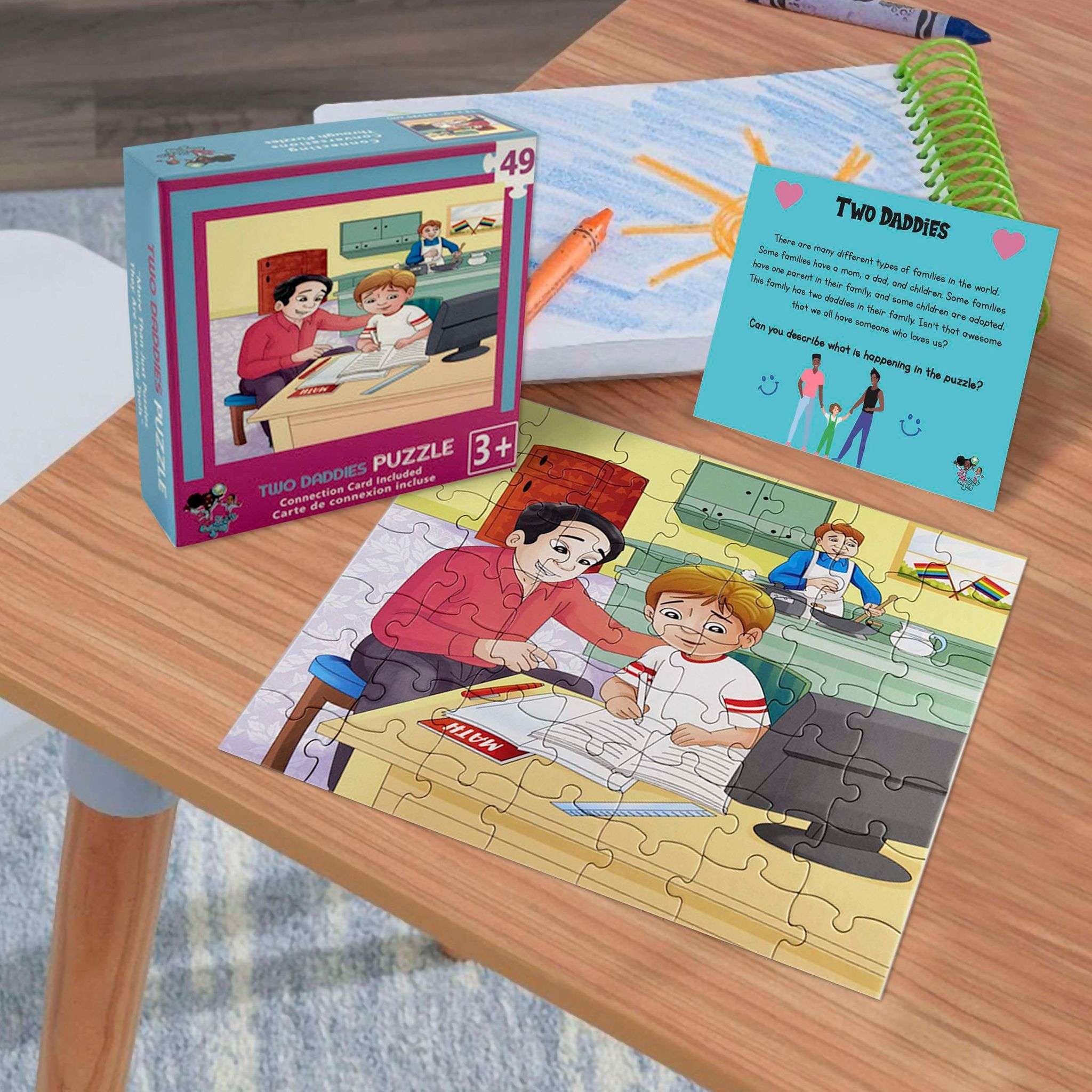 Two Daddies Conversation Puzzle and Card